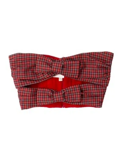 Pre-owned Rodarte Wool Strapless Crop Top In Red