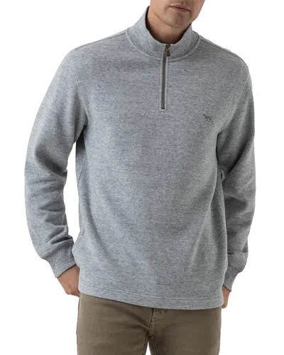 Rodd & Gunn Alton Ave Quarter Zip Sweater In Fog
