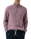 Rodd & Gunn Alton Ave Quarter Zip Sweater In Mauve