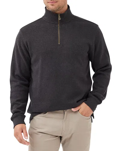 Rodd & Gunn Alton Ave Quarter Zip Sweater In Mud
