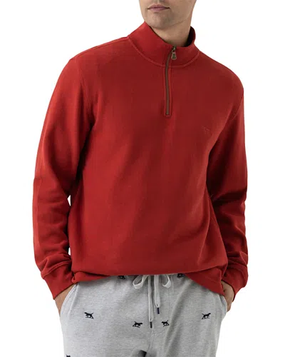 Rodd & Gunn Alton Ave Quarter Zip Sweater In Paprika