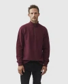 Rodd & Gunn Alton Ave Quarter Zip Sweater In Berry