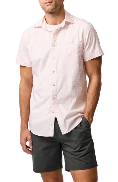 Rodd & Gunn Amberely Beach Floral Short Sleeve Button-up Shirt In Pink