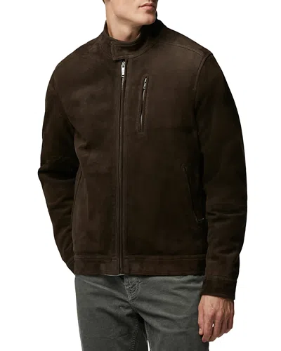 Rodd & Gunn Anchorite Leather Jacket In Brown