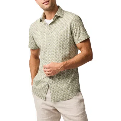 Rodd & Gunn Avonside Short Sleeve Organic Cotton Button-up Shirt In Green