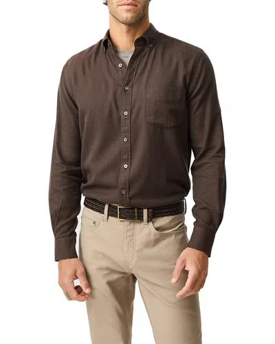 Rodd & Gunn Rodd And Gunn Barrhill Long Sleeve Slim Fit Shirt In Brown