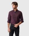 Rodd & Gunn Rodd And Gunn Barrhill Long Sleeve Slim Fit Shirt In Purple