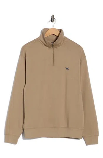 Rodd & Gunn Bayview Road Quarter-zip Pullover Sweatshirt In Brown