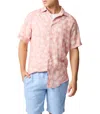 Rodd & Gunn Belleknowes Original Fit Floral Short Sleeve Linen Button-up Shirt In Pink