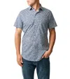 Rodd & Gunn Bentham Printed Short Sleeve Button Front Shirt In Blue
