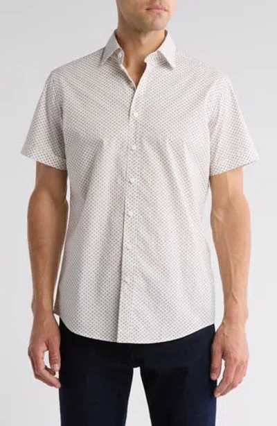 Rodd & Gunn Berwick Forest Short Sleeve Cotton Button-up Shirt In White