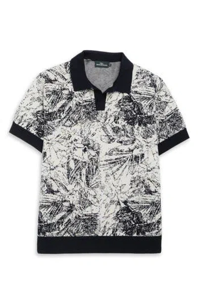 RODD & GUNN RODD & GUNN BOWLERS CREEK FLORAL JACQUARD COTTON POLO