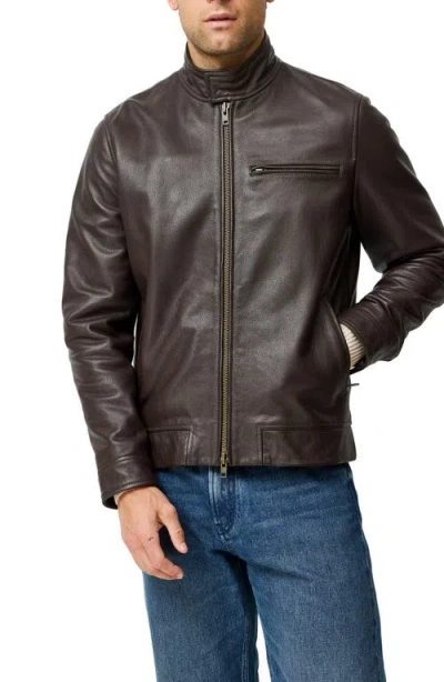 Rodd & Gunn Canvastown Leather Jacket In Brown