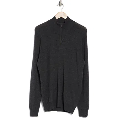 Rodd & Gunn Cashmere Merino Half-zip Sweater In Coal