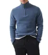 Rodd & Gunn Charlestown Quarter Zip Sweater In Blue