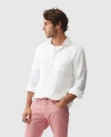 Rodd & Gunn Palm Beach Linen Short Sleeve Shirt In Snow In Coconut