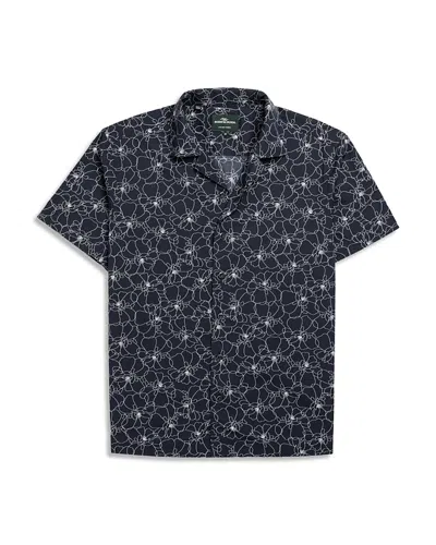 Rodd & Gunn Crater Valley Printed Short Sleeve Shirt In Black