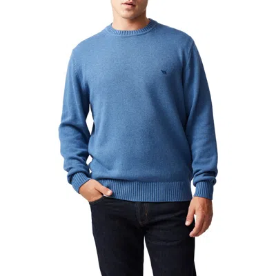 Rodd & Gunn Crewneck Cotton Sweater In Blue