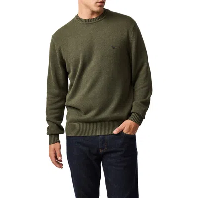 Rodd & Gunn Crewneck Cotton Sweater In Green