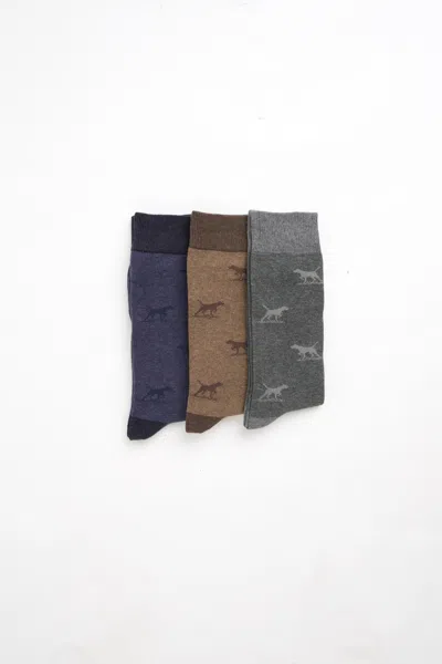 Rodd & Gunn Dogs-a-plenty Three Pack Socks In Multi