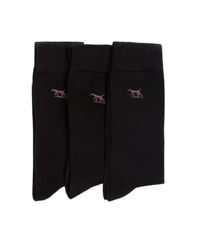 Rodd & Gunn Dry Plains Three Pack Socks In Black