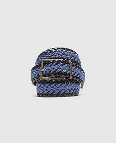 Rodd & Gunn Eastbourne Weave Belt In Navy Denim