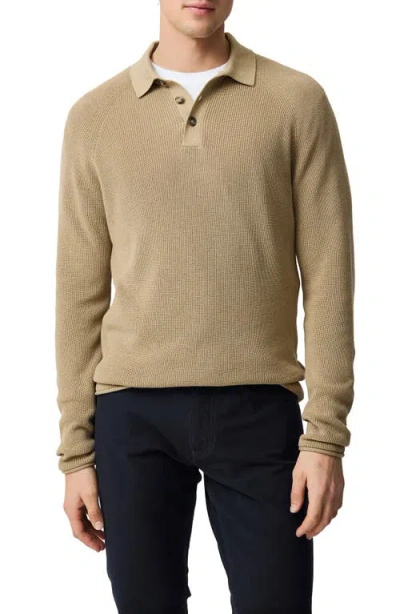 Rodd & Gunn Eastern Bush Regular Fit Knit Long Sleeve Polo Shirt In Brown