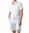 Rodd & Gunn Ellerslie Sports Fit Short Sleeve Linen Shirt In White