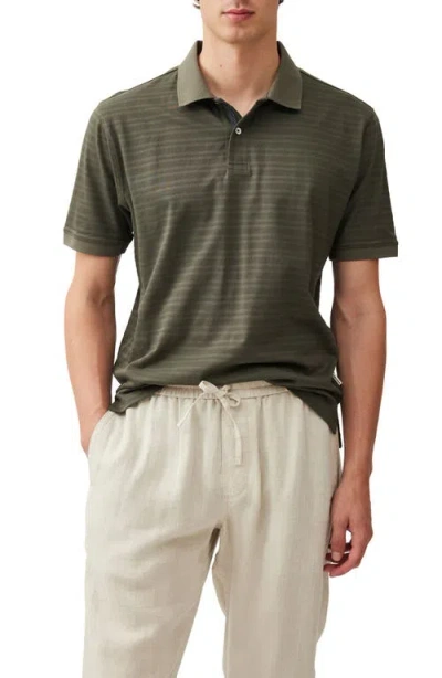 RODD & GUNN RODD & GUNN EVANS BAY STRIPE COTTON PIQUÉ POLO