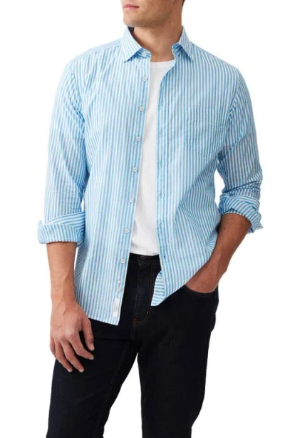 Rodd & Gunn Ferry Landing Sports Fit Stripe Button-up Shirt In Blue