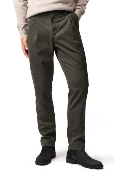 Rodd & Gunn Fielding Pleated Tapered Cotton Twill Chinos In Brown