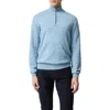 Rodd & Gunn Fortrose Cotton Quarter Zip Sweater In Blue