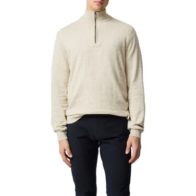 Rodd & Gunn Fortrose Cotton Quarter Zip Sweater In Brown