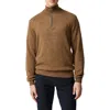 Rodd & Gunn Fortrose Cotton Quarter Zip Sweater In Brown