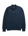 Rodd & Gunn Fortrose Knit 1/4 Zip Sweater In Blue