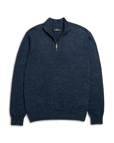 Rodd & Gunn Fortrose Knit 1/4 Zip Sweater In Blue