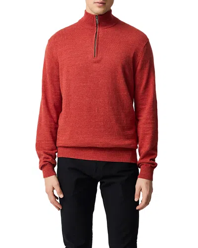 Rodd & Gunn Fortrose Knit 1/4 Zip Sweater In Red