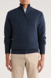 Rodd & Gunn Gammons Wool Quarter Zip Sweater In Blue