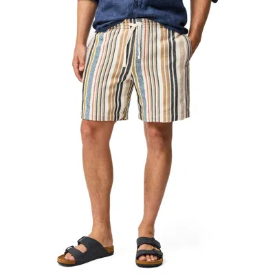Rodd & Gunn Gifford Stripe Cotton Blend Drawstring Shorts In Green