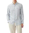 Rodd & Gunn Gimmerburn Slim Fit Linen Shirt In Blue