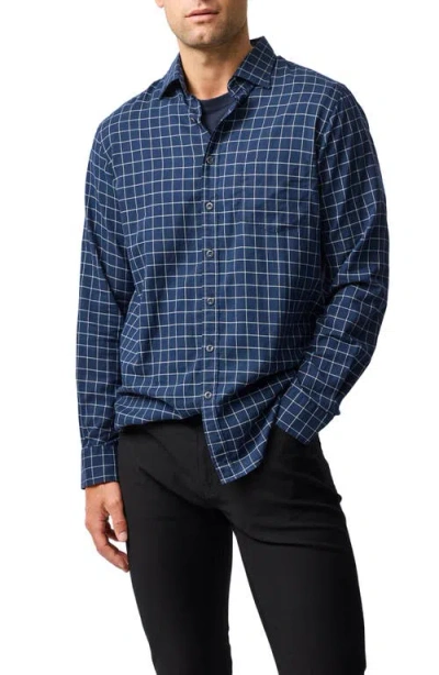 Rodd & Gunn Glenrock Windowpane Check Button-up Shirt In Blue