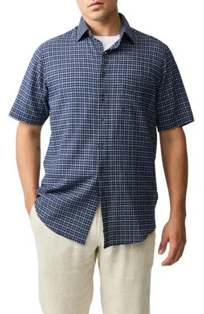 RODD & GUNN RODD & GUNN GOWENBRIDGE SHORT SLEEVE TEXTURED COTTON BUTTON-UP SHIRT