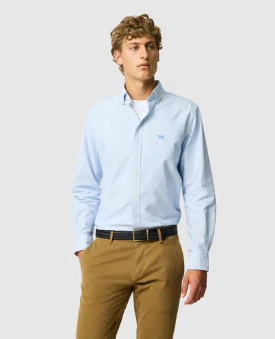 Rodd & Gunn Gunn Oxford 2 Long Sleeve Sports Fit Shirt In Blue