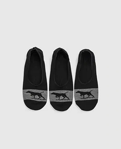 Rodd & Gunn Gunner Lo Show Sock 3 Pack In Nero/grey