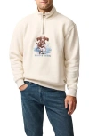 Rodd & Gunn Rodd& Gunn Gunner's Track Quarter Zip Sweatshirt In Neutral