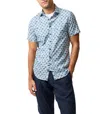 Rodd & Gunn Harvey Road Floral Short Sleeve Cotton Button-up Shirt In Blue
