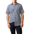 Rodd & Gunn Jameison Bay Floral Short Sleeve Cotton Button-up Shirt In Gray
