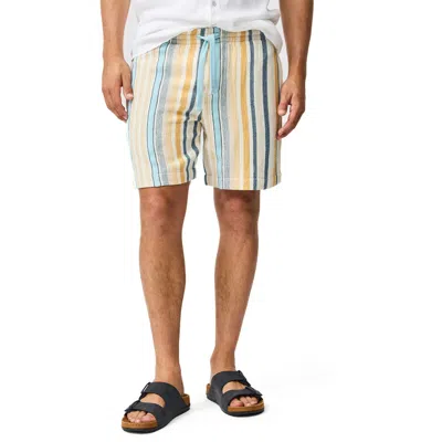 Rodd & Gunn Lakeland Stripe Cotton Blend Drawstring Shorts In Multi