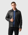 Rodd & Gunn Leadervale Leather Jacket In Black