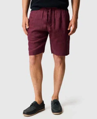 Rodd & Gunn Linen 9" Resort Short In Burgundy